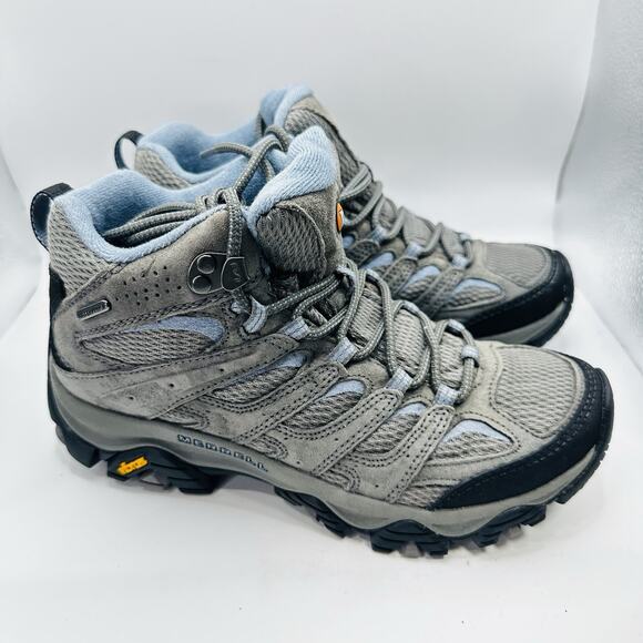 Merrell Moab 3 Mid Waterproof ‘Granite’ Grey Vibram (J500162) Women’s Size 8 - Picture 2 of 8